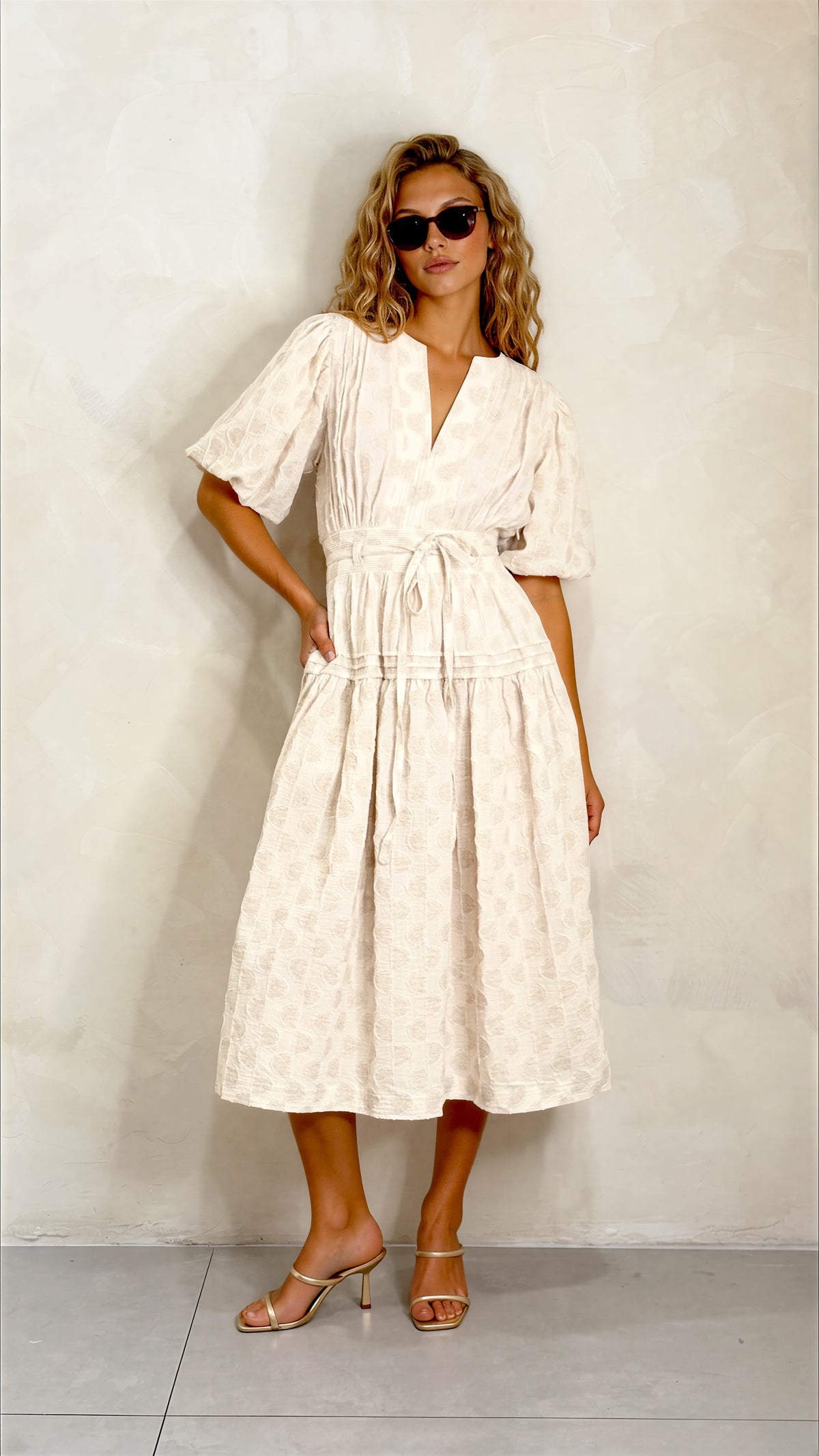 Textured Polkadot Dress