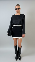 Frill Trim Mini Skirt