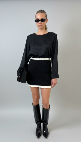 Frill Trim Mini Skirt