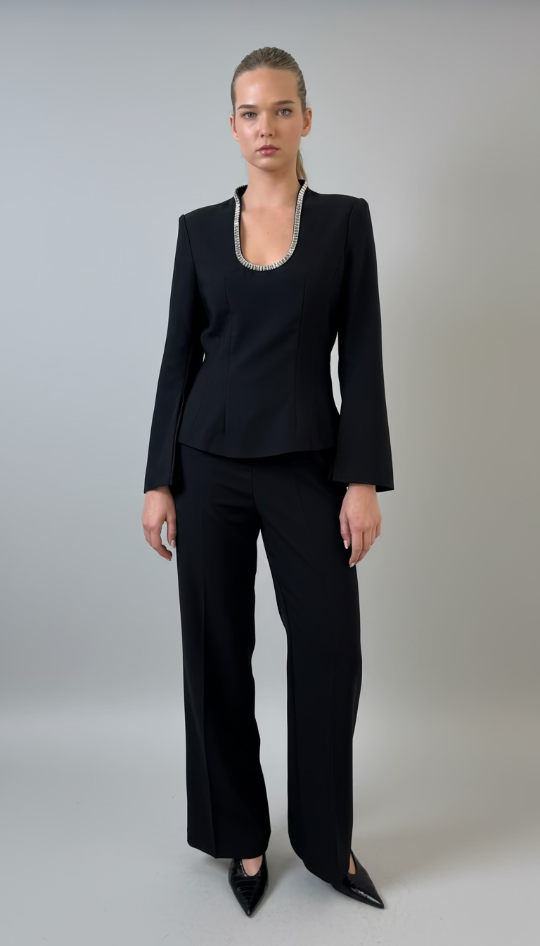 Emb Pant Set
