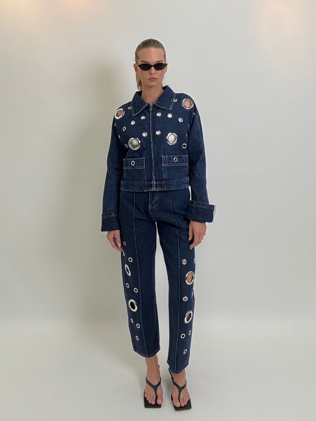 Multi Ring Denim Pants