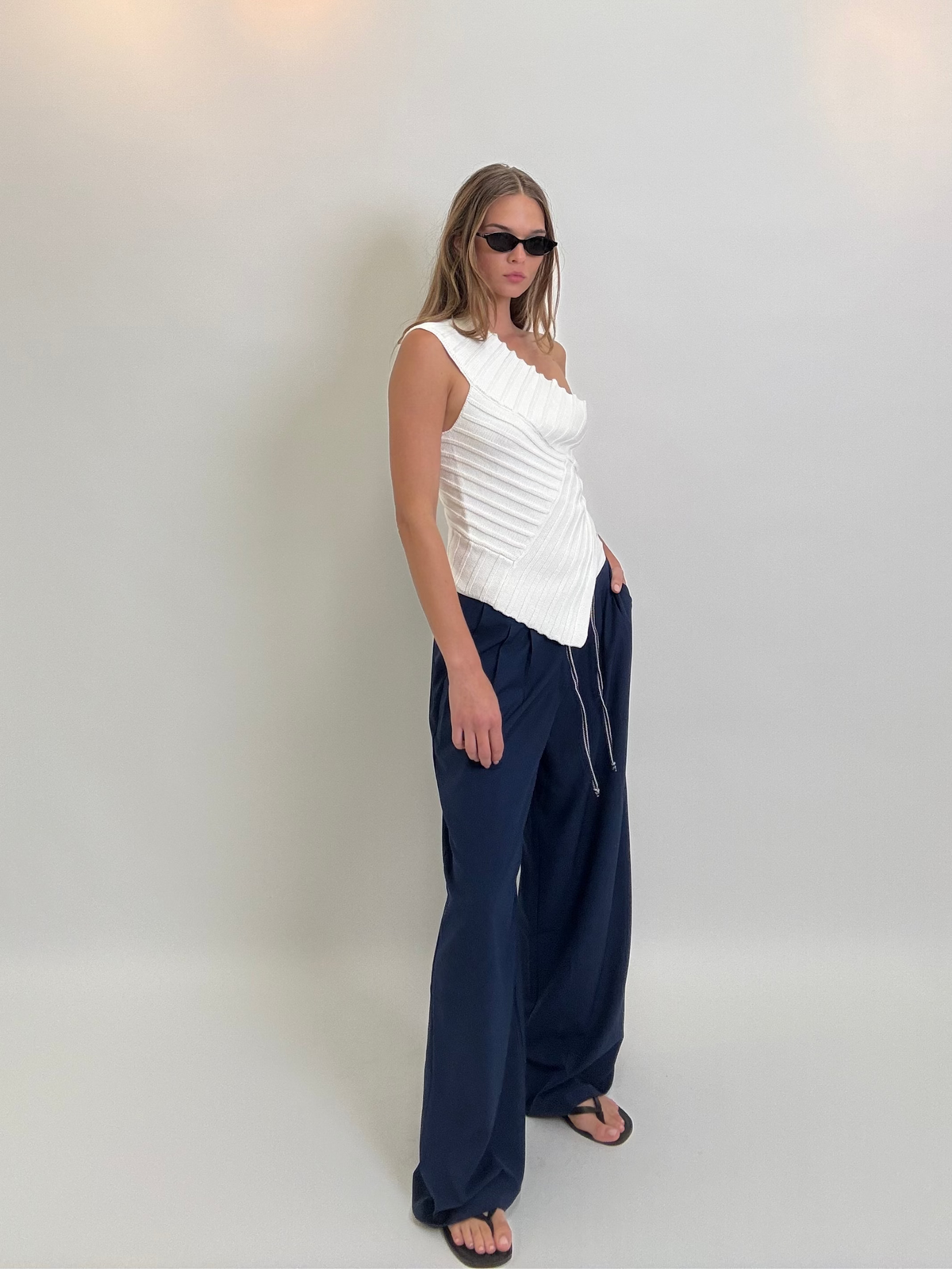 Knit One Shoulder Top