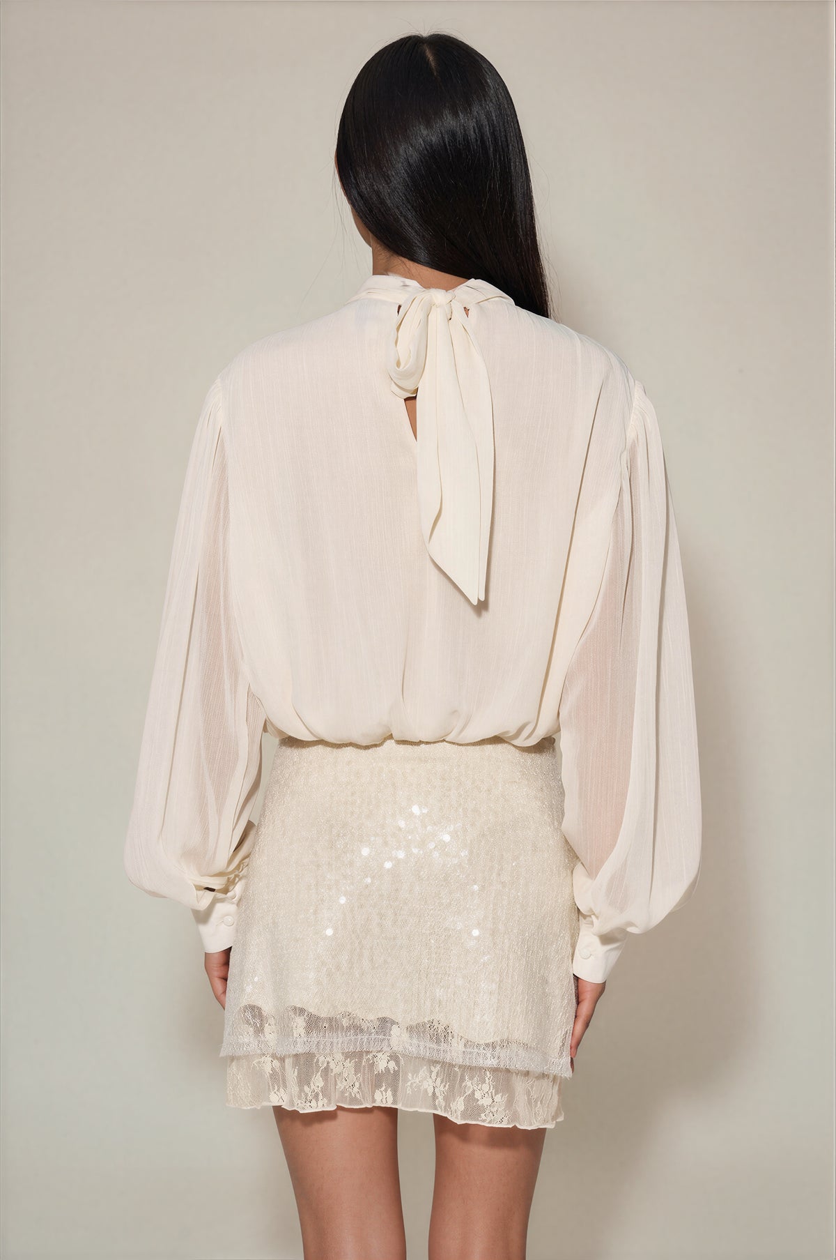 Sequin Contrast Mini Skirt