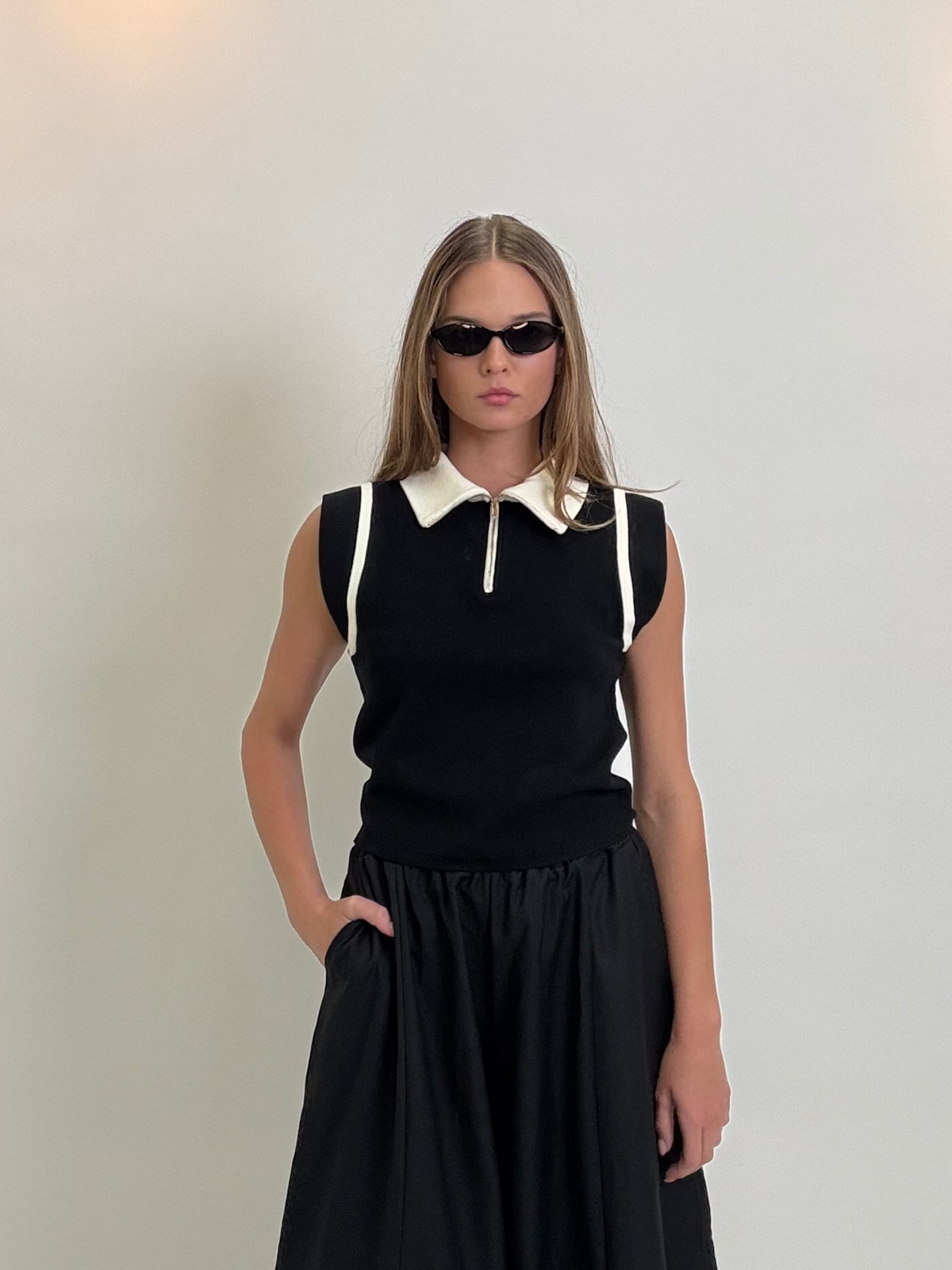 Zip Knit Top