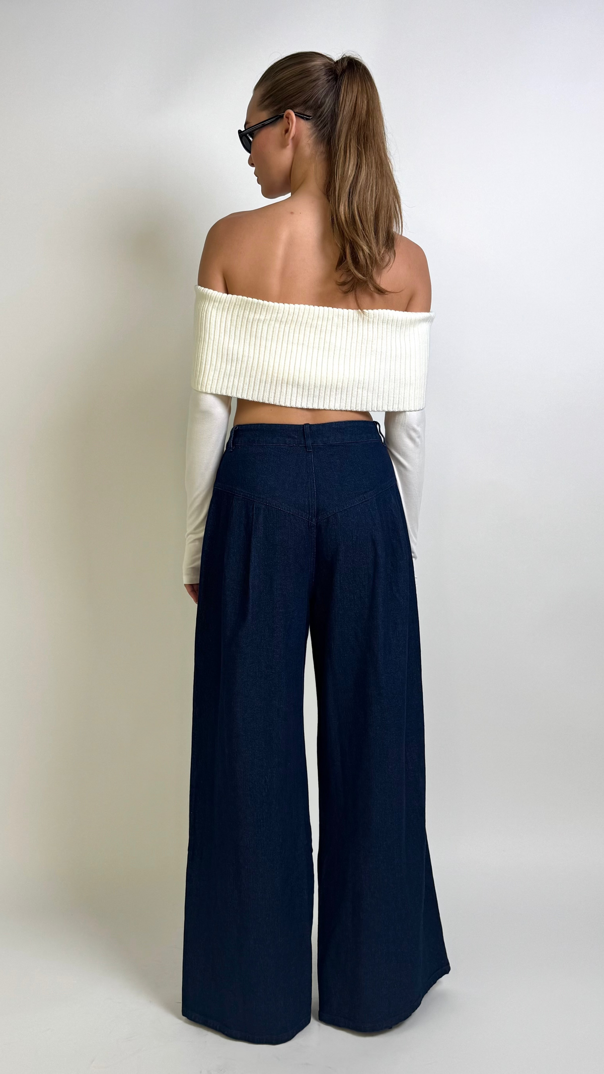 Pin Tuck Wide Leg Pant