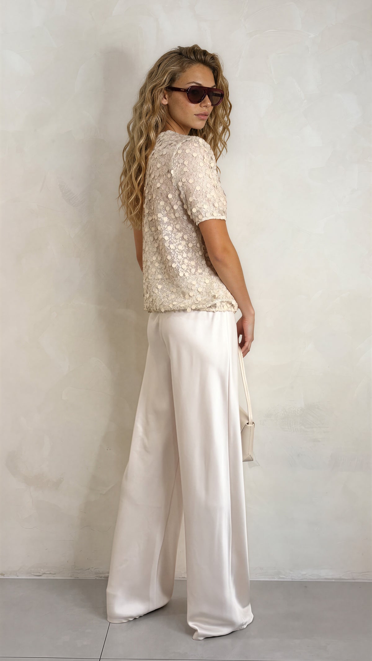 The Milanni Drawstring Satin Pant
