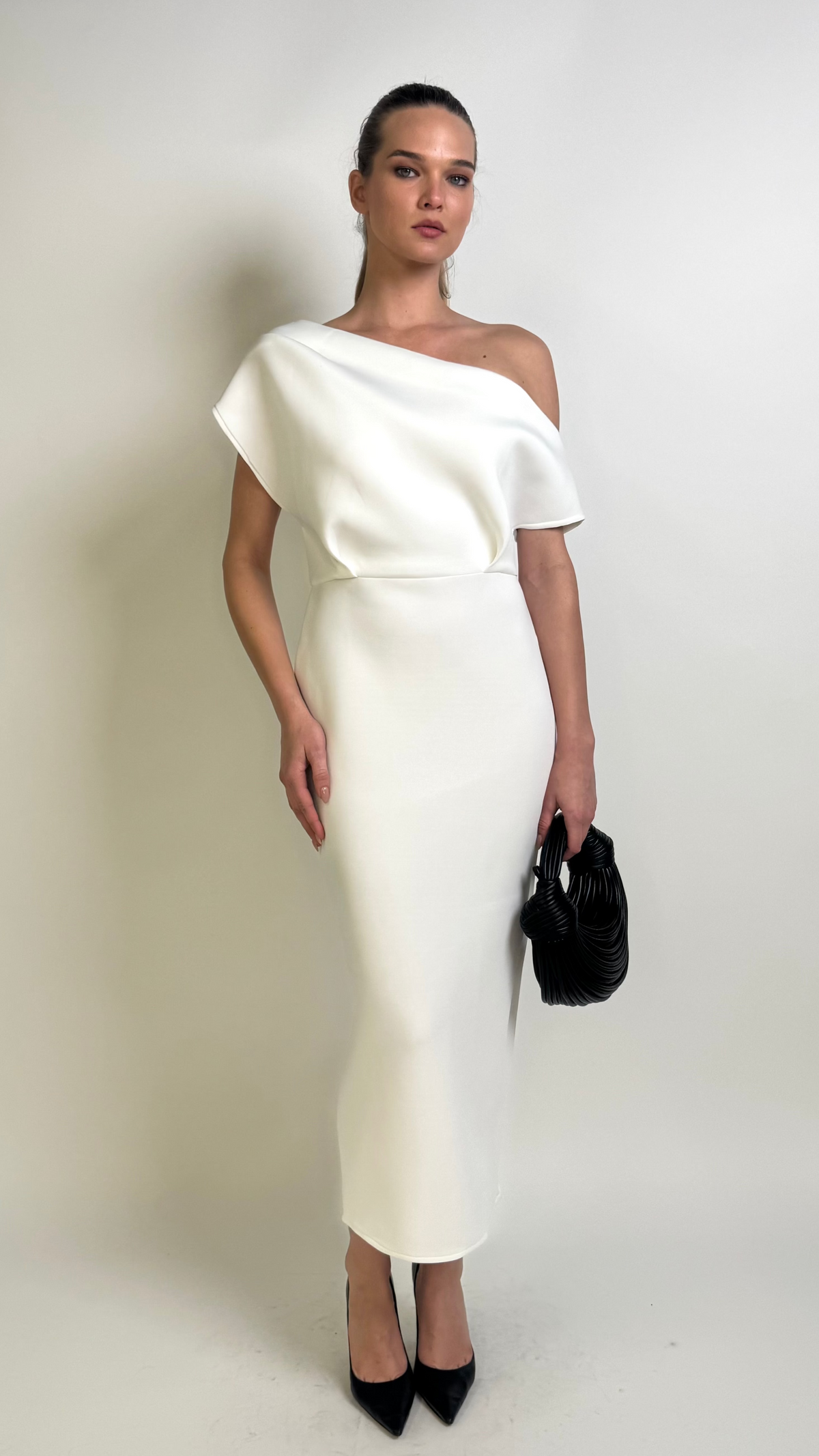 Scuba Midi Dress S / Off White