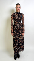 L/s Mesh Maxi Dress