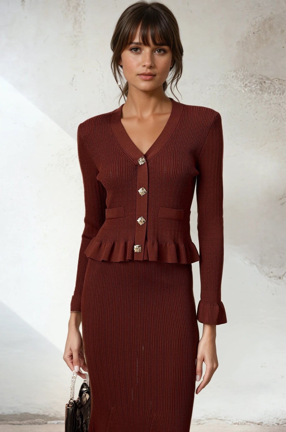 Knit Midi Skirt Set
