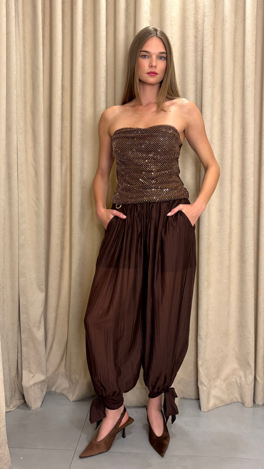 The Rhinestone Strapless Top