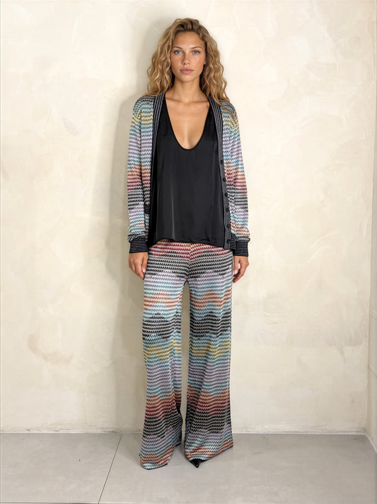 The Lurex Chevron Long Cardi