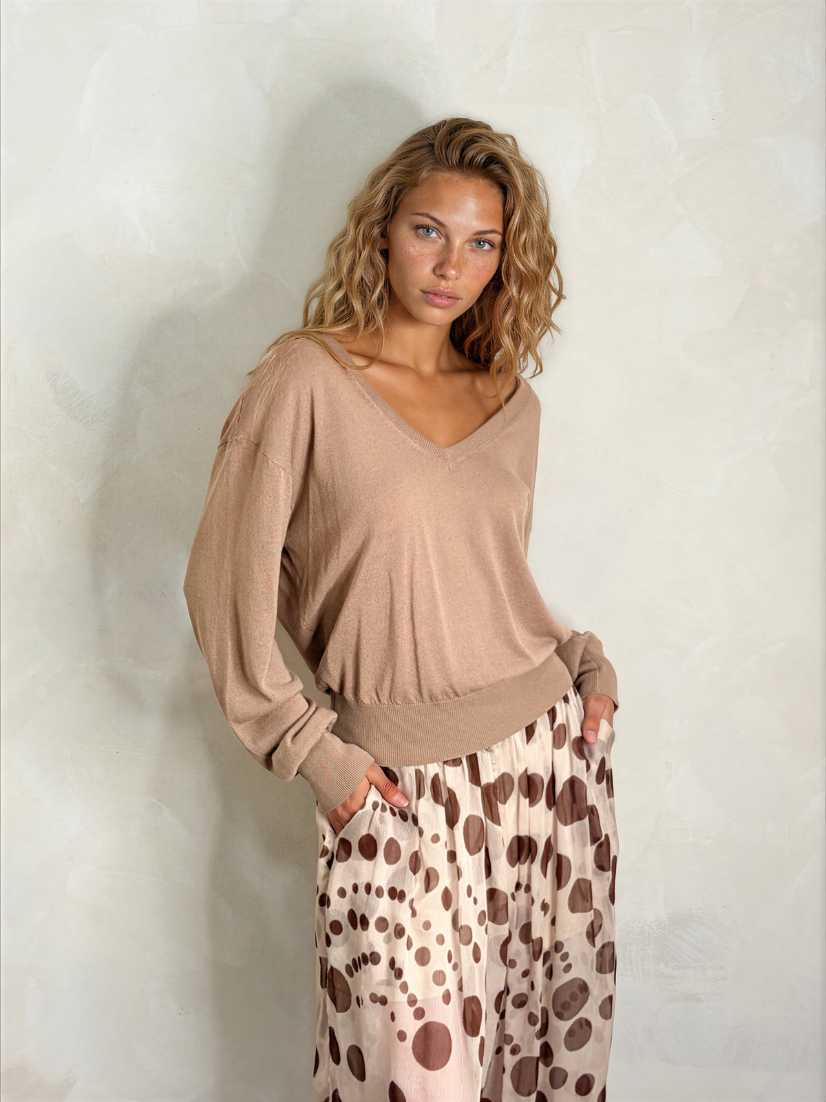 The Sofia V-Neck Knit Top