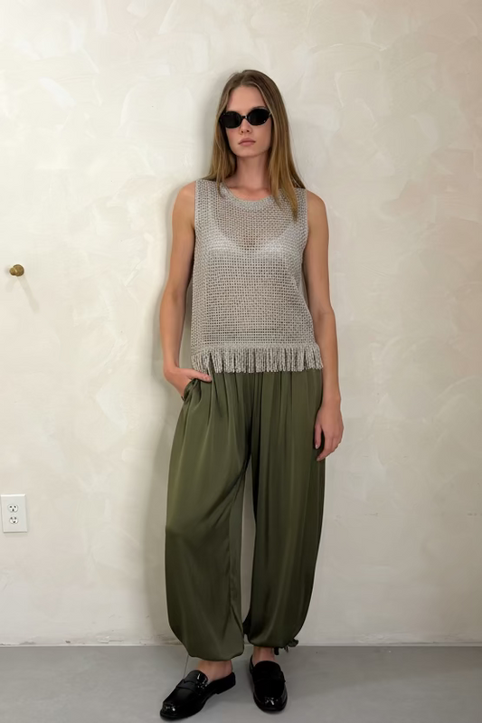 Tie Hem Bubble Pant