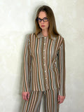 Lurex Stripe Button Cardi