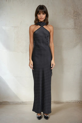 Dotted Scarf Dress