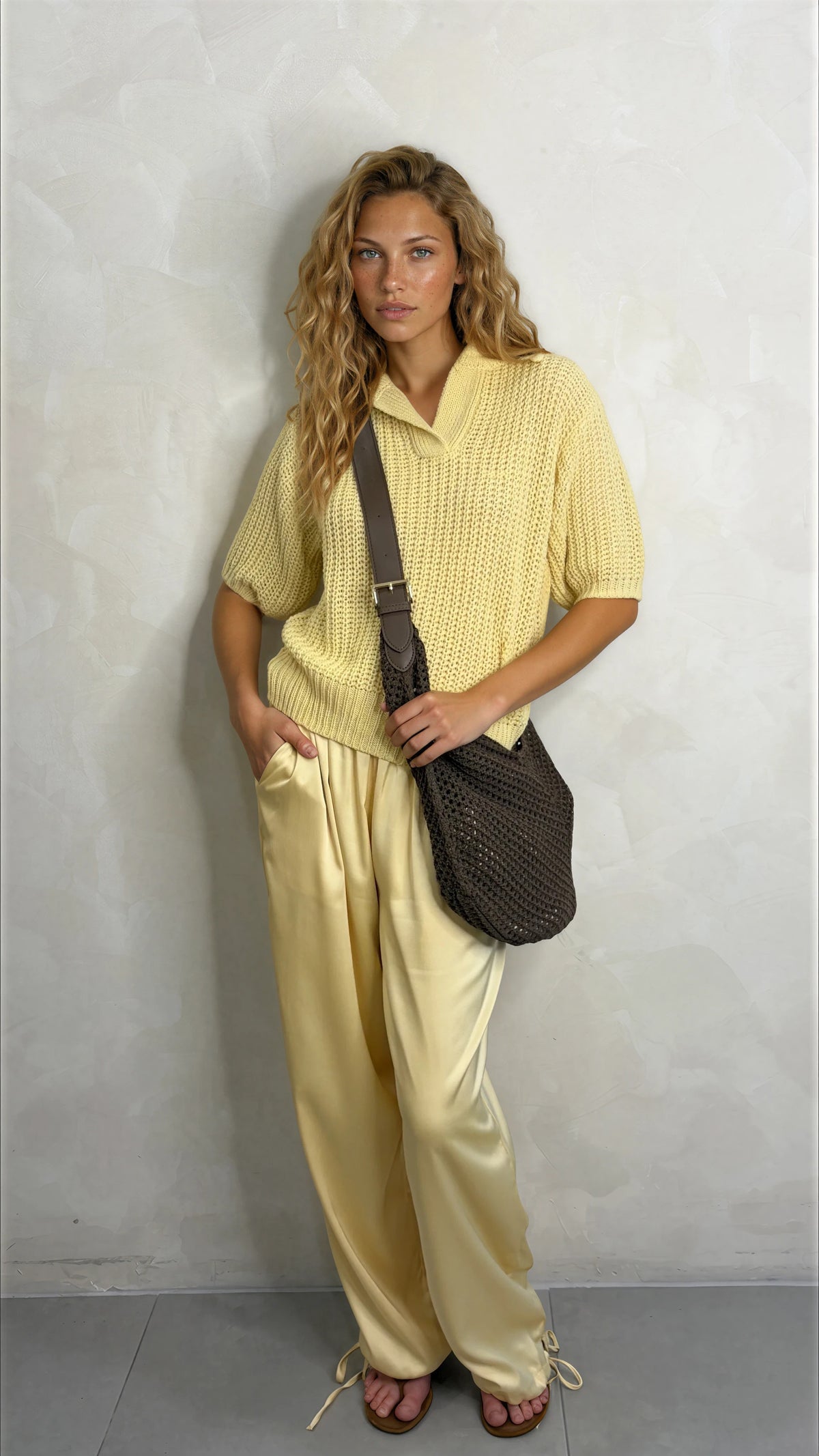 Knit Top W/Collar