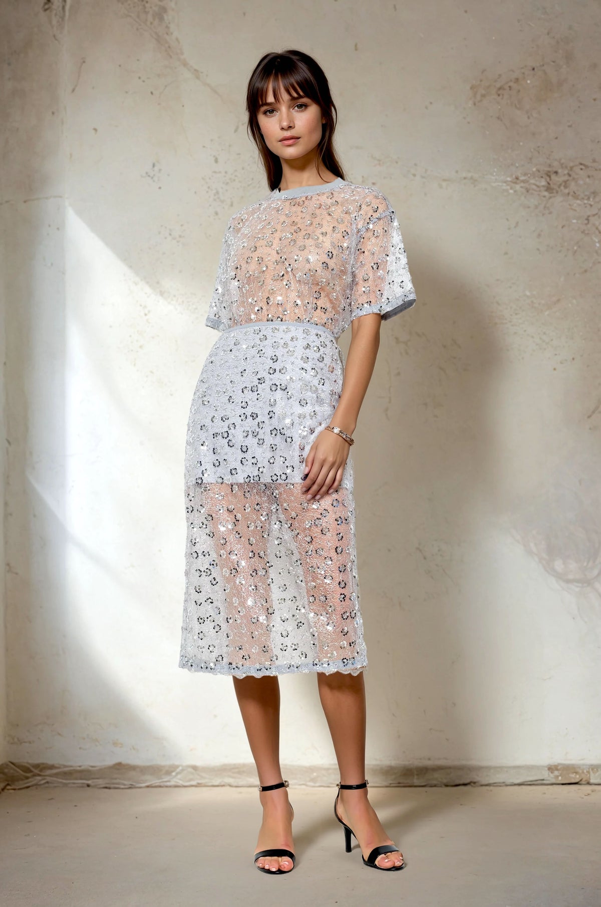 The Magda Sheer Sequin Skirt