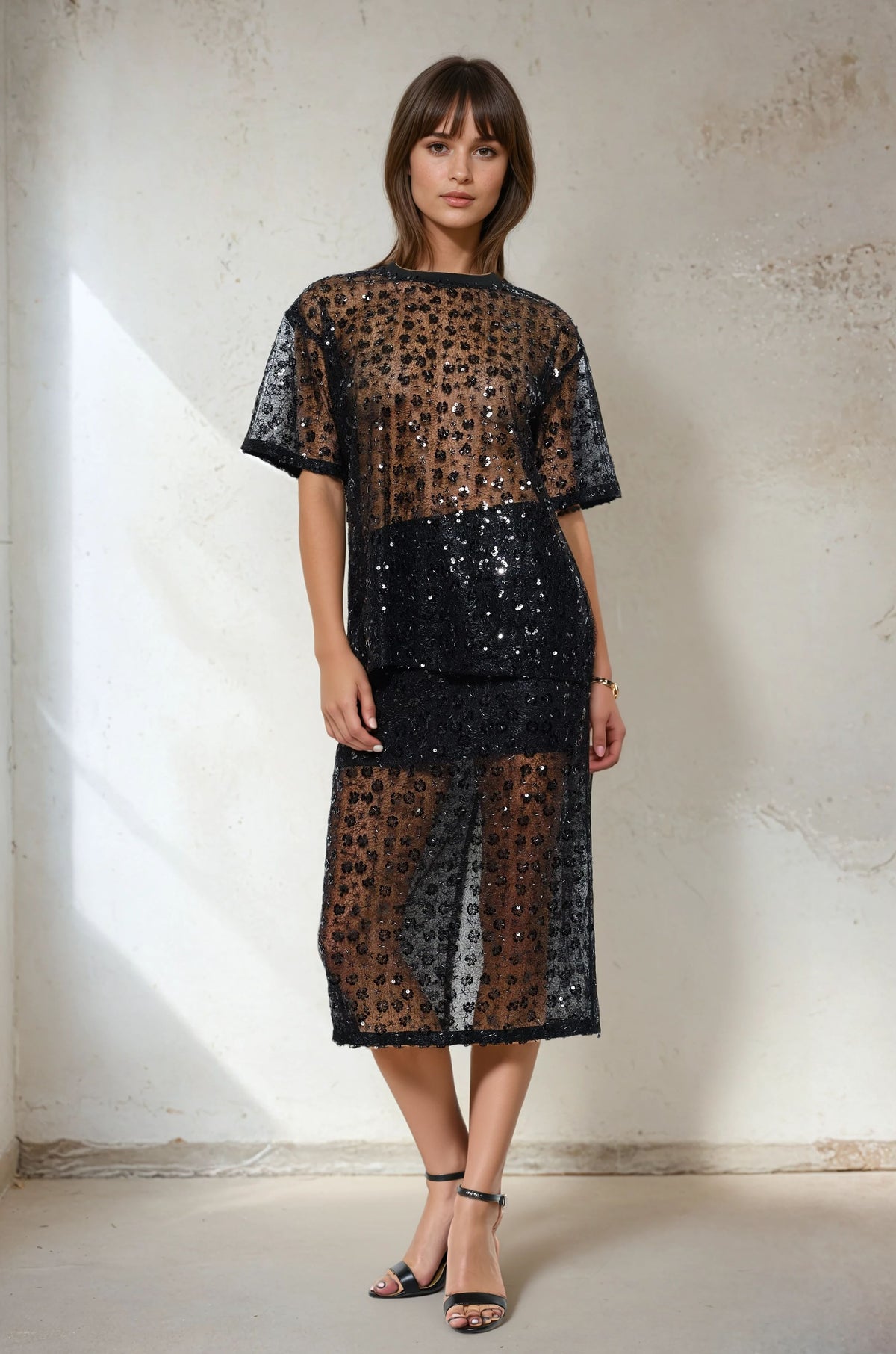 The Magda Sheer Sequin Skirt