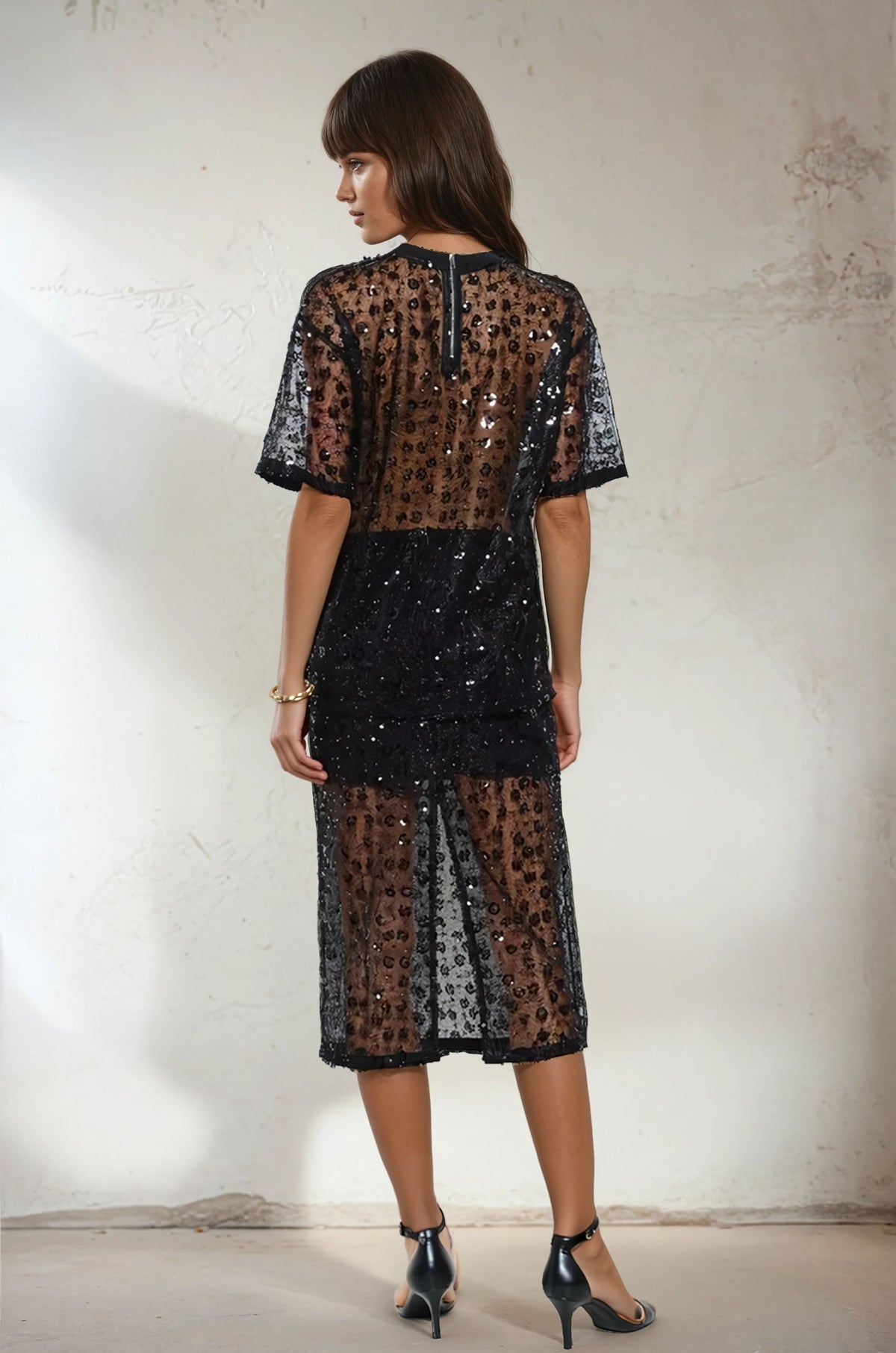 The Magda Sheer Sequin Top