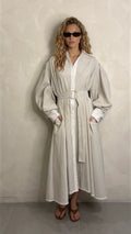 L/S Button Maxi Dress