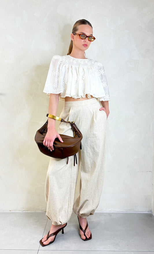 Linen Bubble Pant