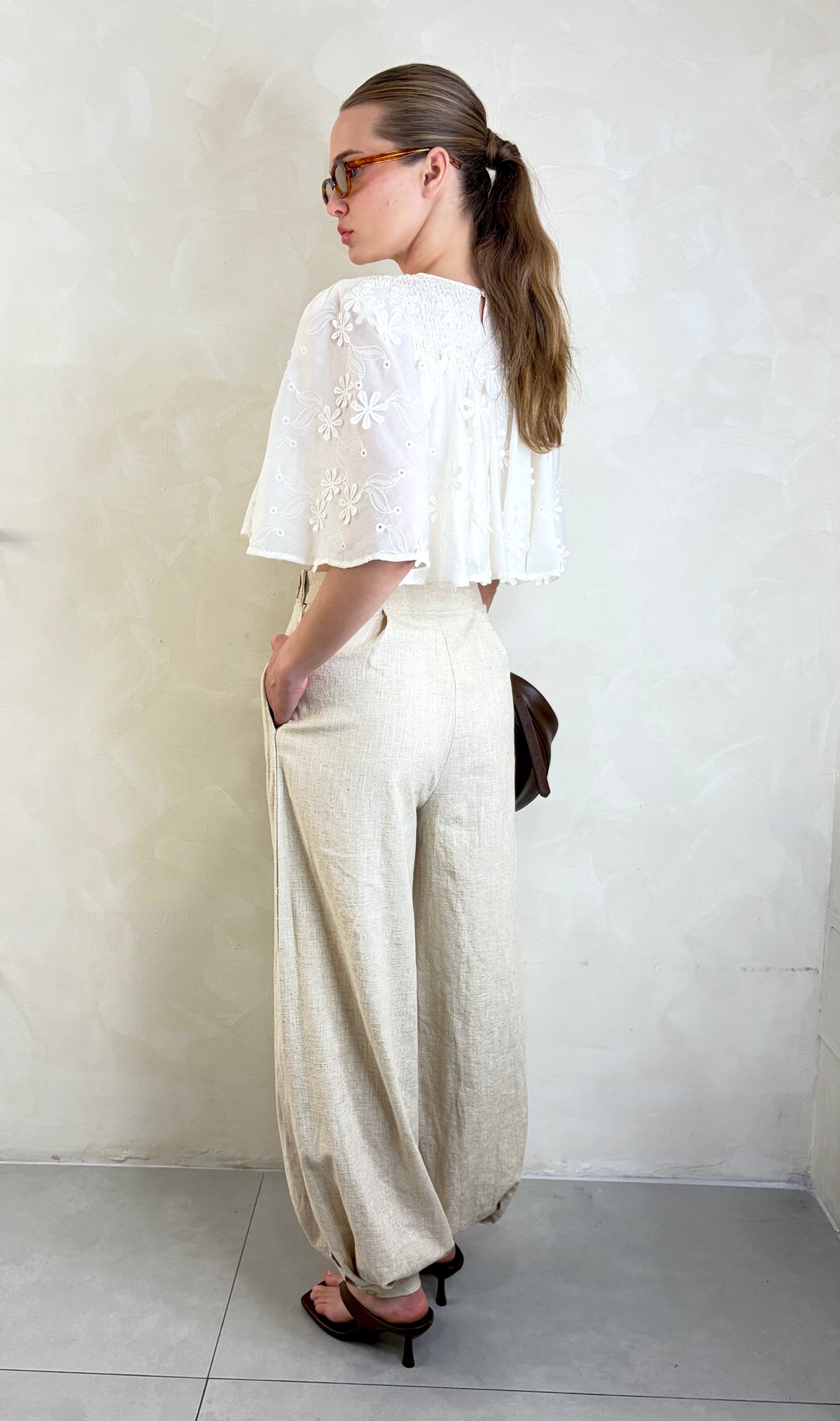 Linen Bubble Pant