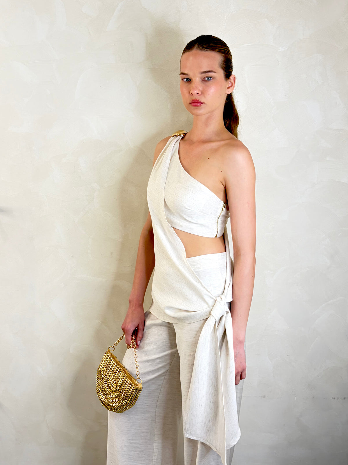 One Shoulder Pant Set