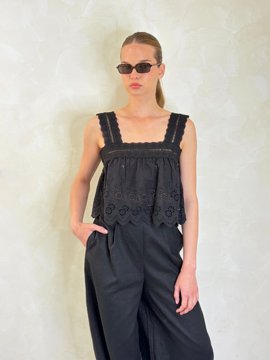 Scallop Eyelet Top