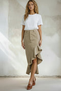 Ruffle Midi Skirt
