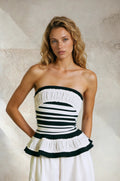 The Tina Stripe Peplum Top