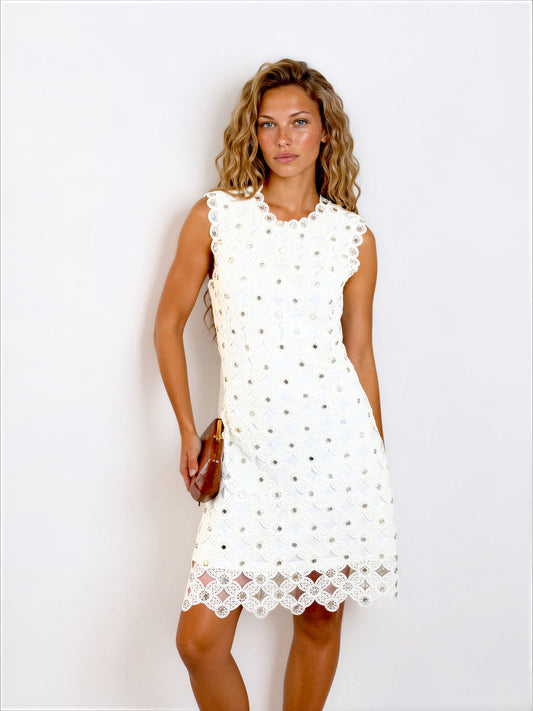 The Porto Emb Mini Dress