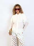 Sheer Cape Blouse