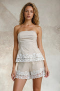Lace Trim Short Set
