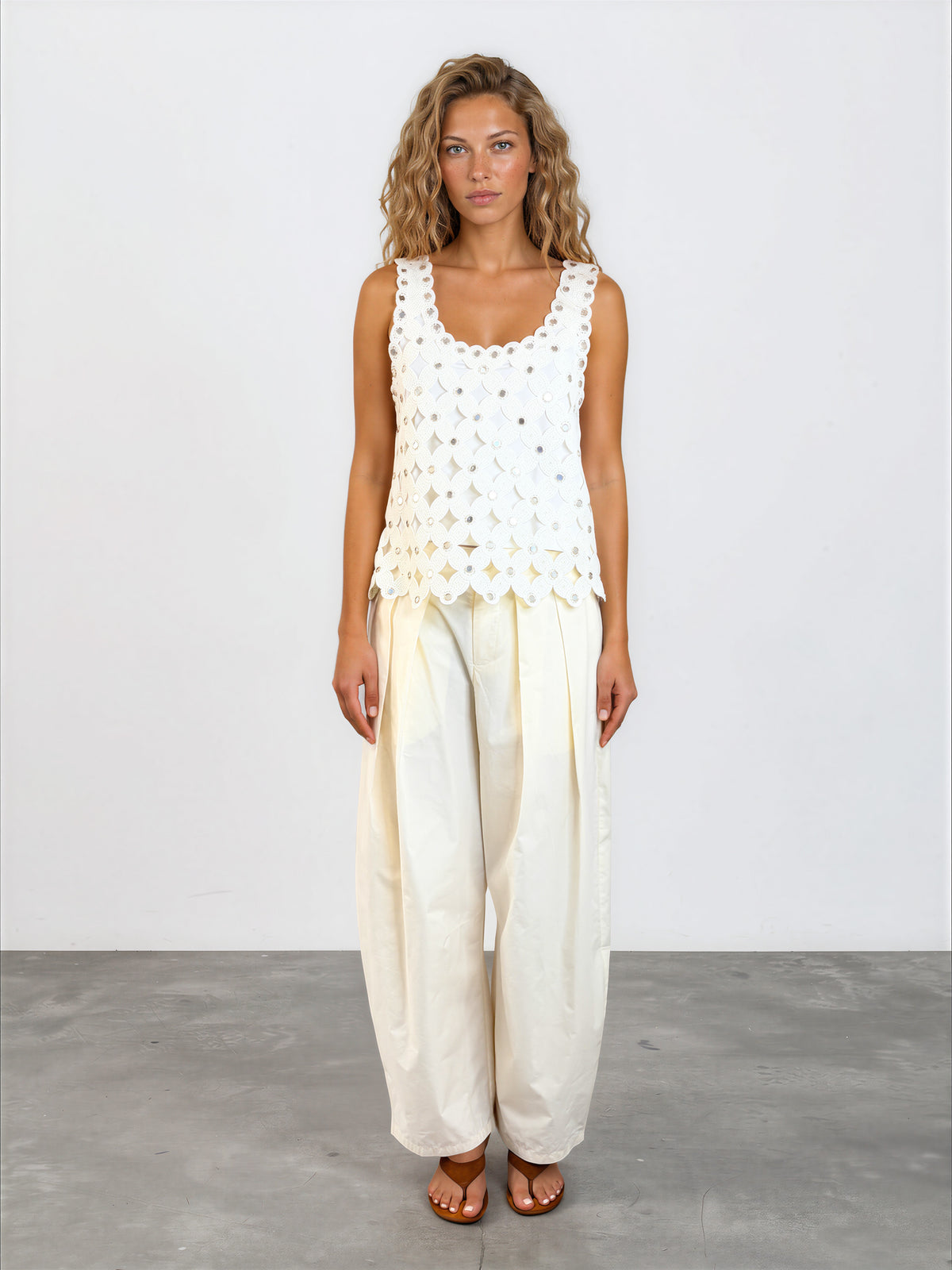 Pleated Barrel Pant