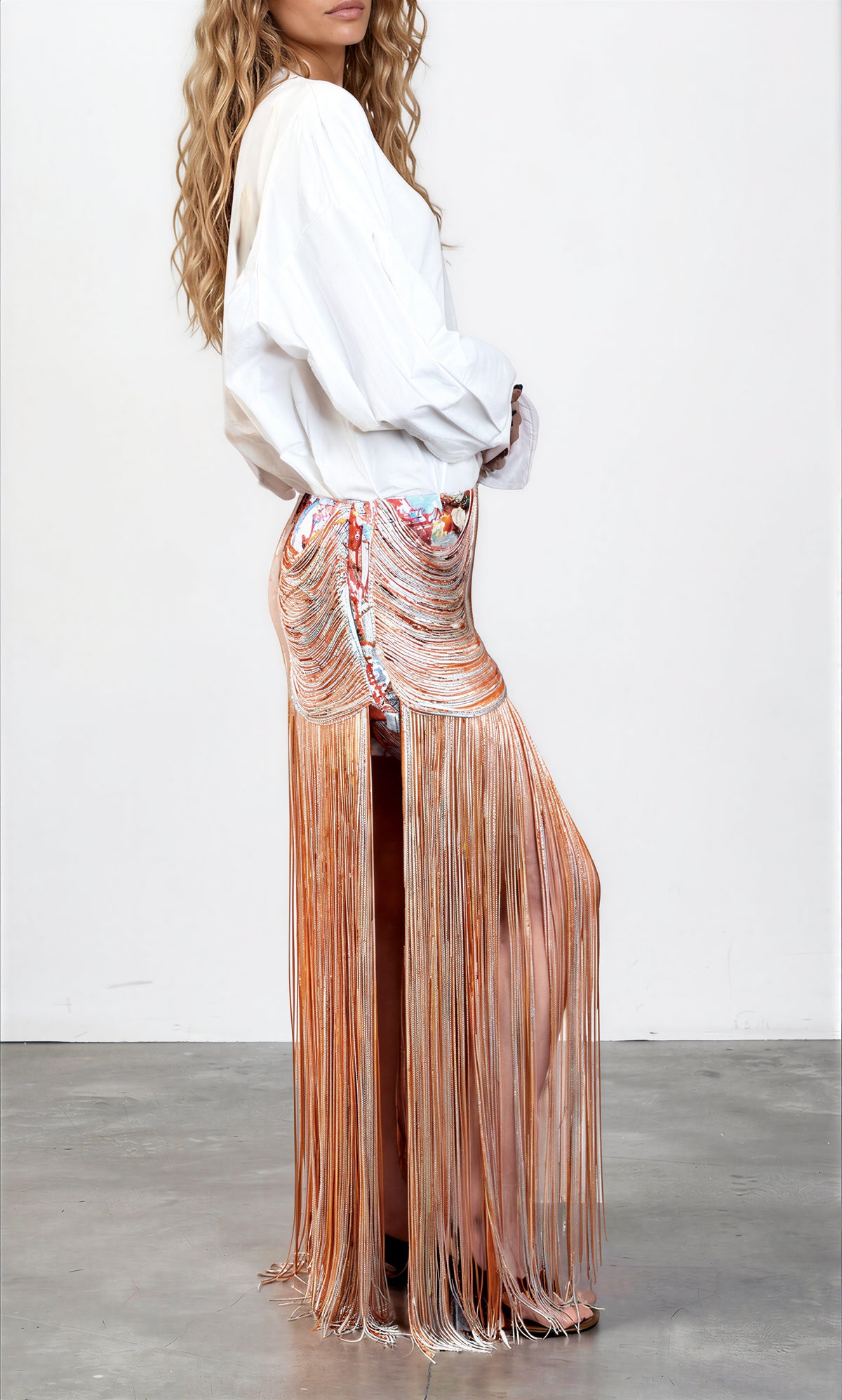 Multi Fringe Skirt