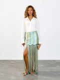 Jade Fringe Mini skirt