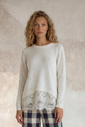 Lace Contrast Sweater