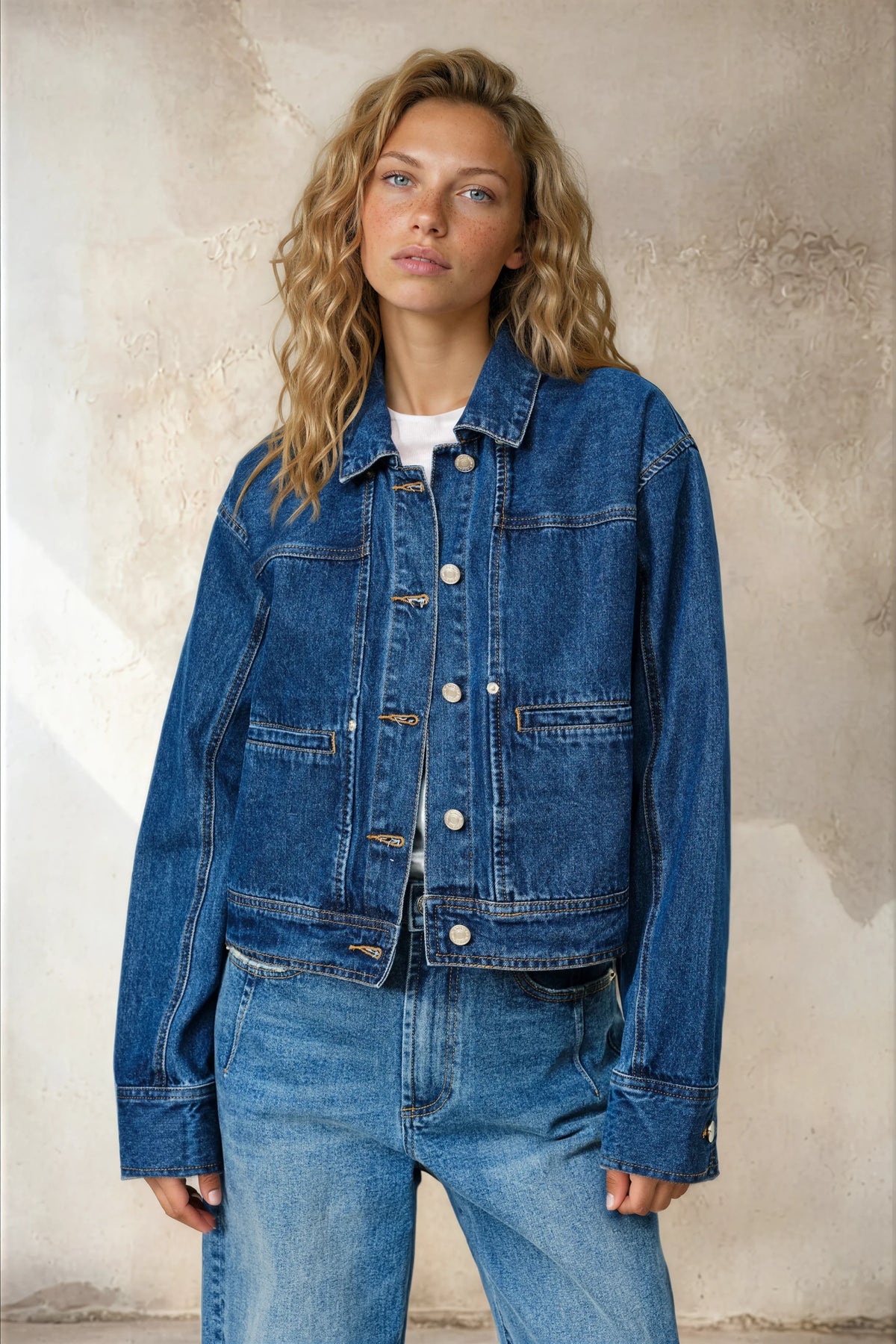 Denim Cape Jacket