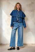 Denim Cape Jacket
