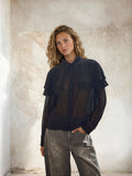 Sheer Cape Blouse