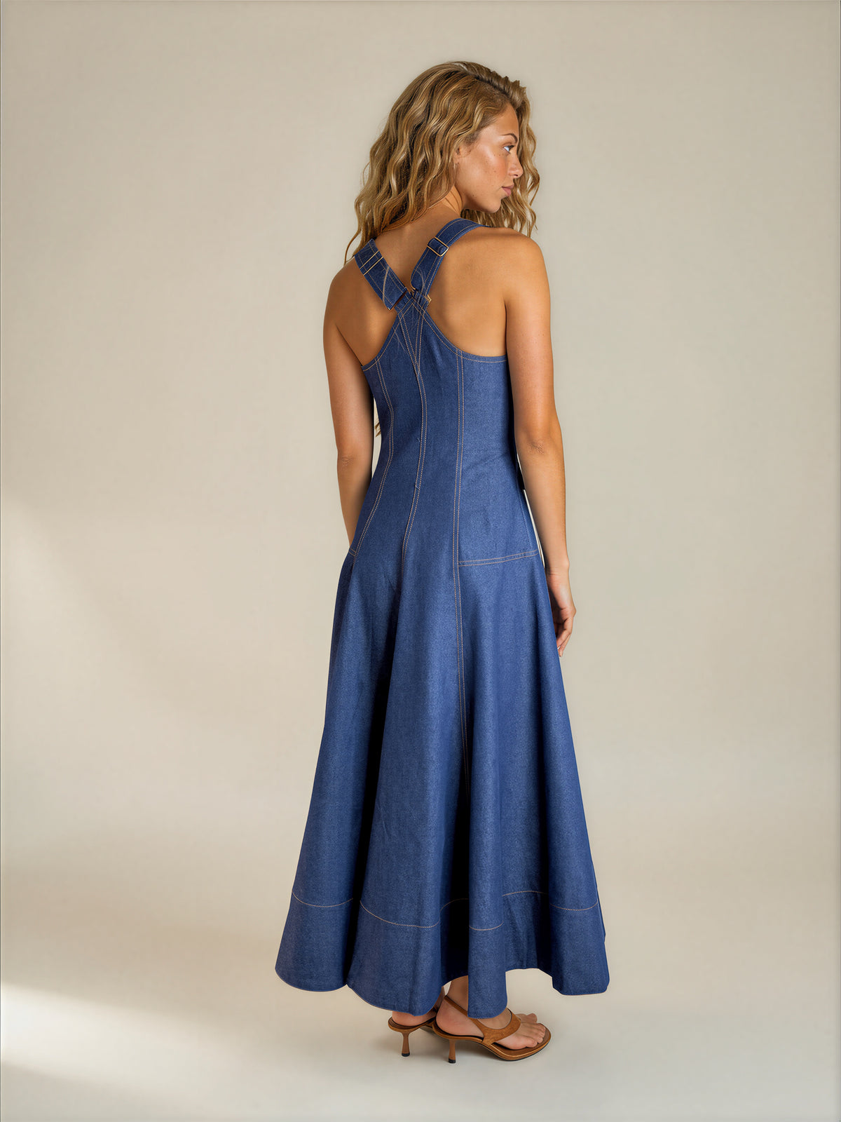 The Kali Denim Midi Dress