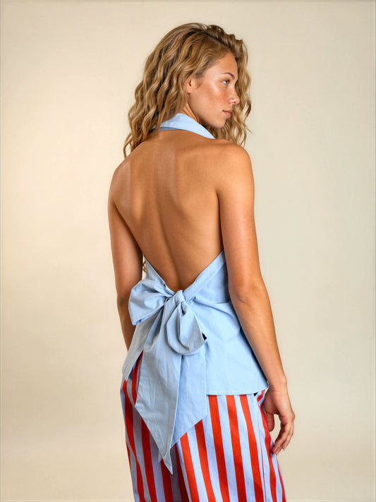 Tie Back Poplin Shirt