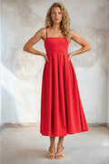 Linen Tie Back Dress