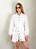 Asymetric Button Down Mini Dress