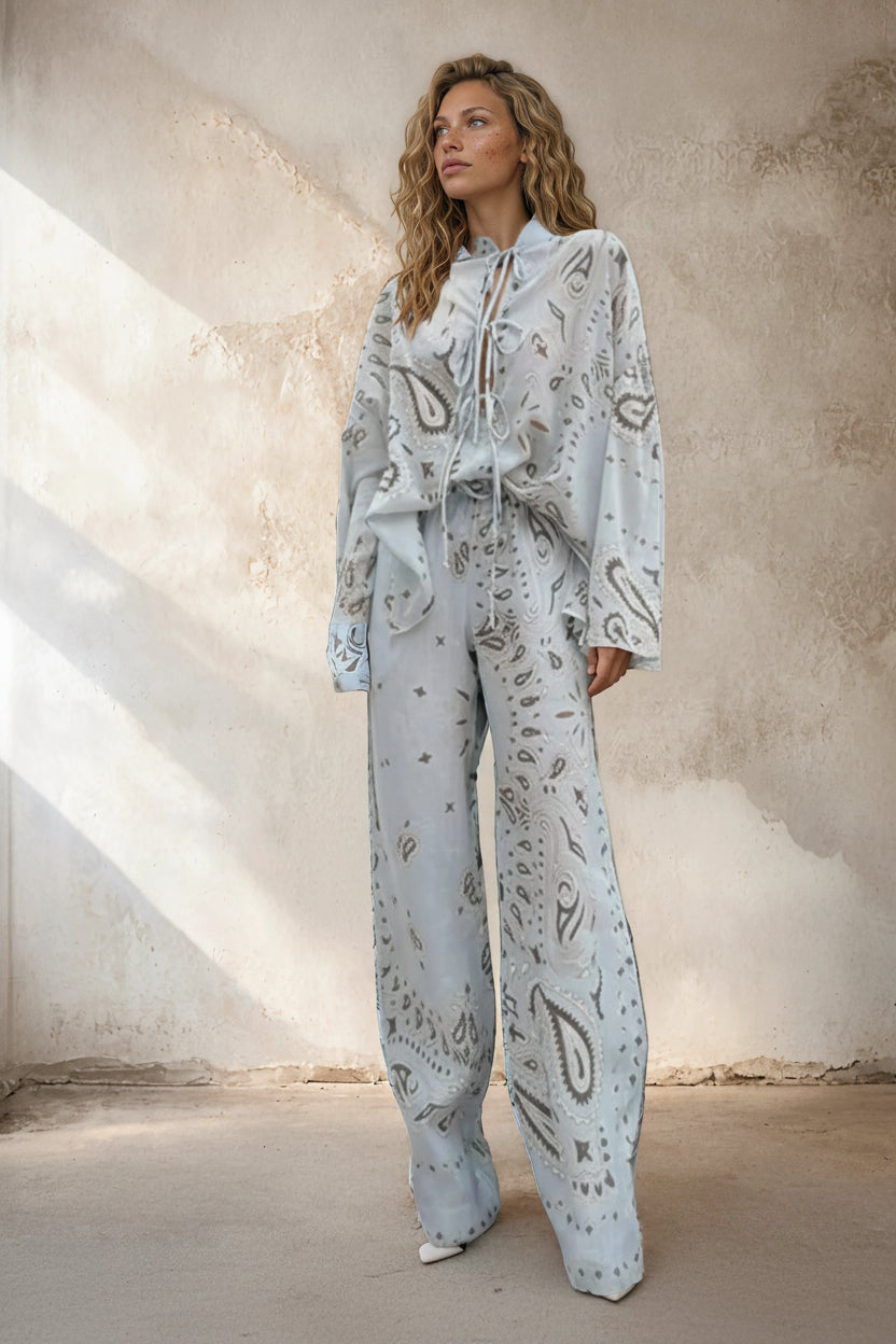 Paisley Wide Leg Pant