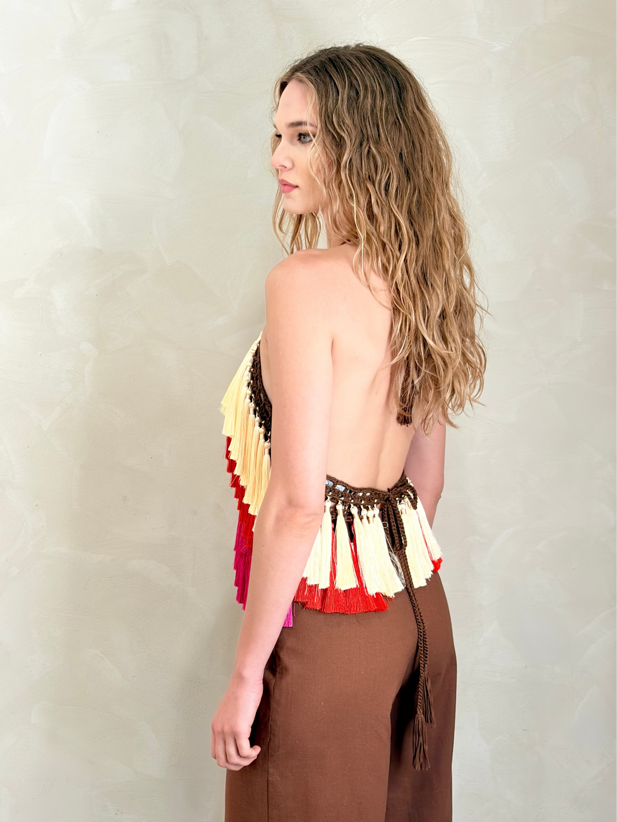 The Tavi Tassels Halter Top