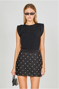 Multi Emb Mini Skirt