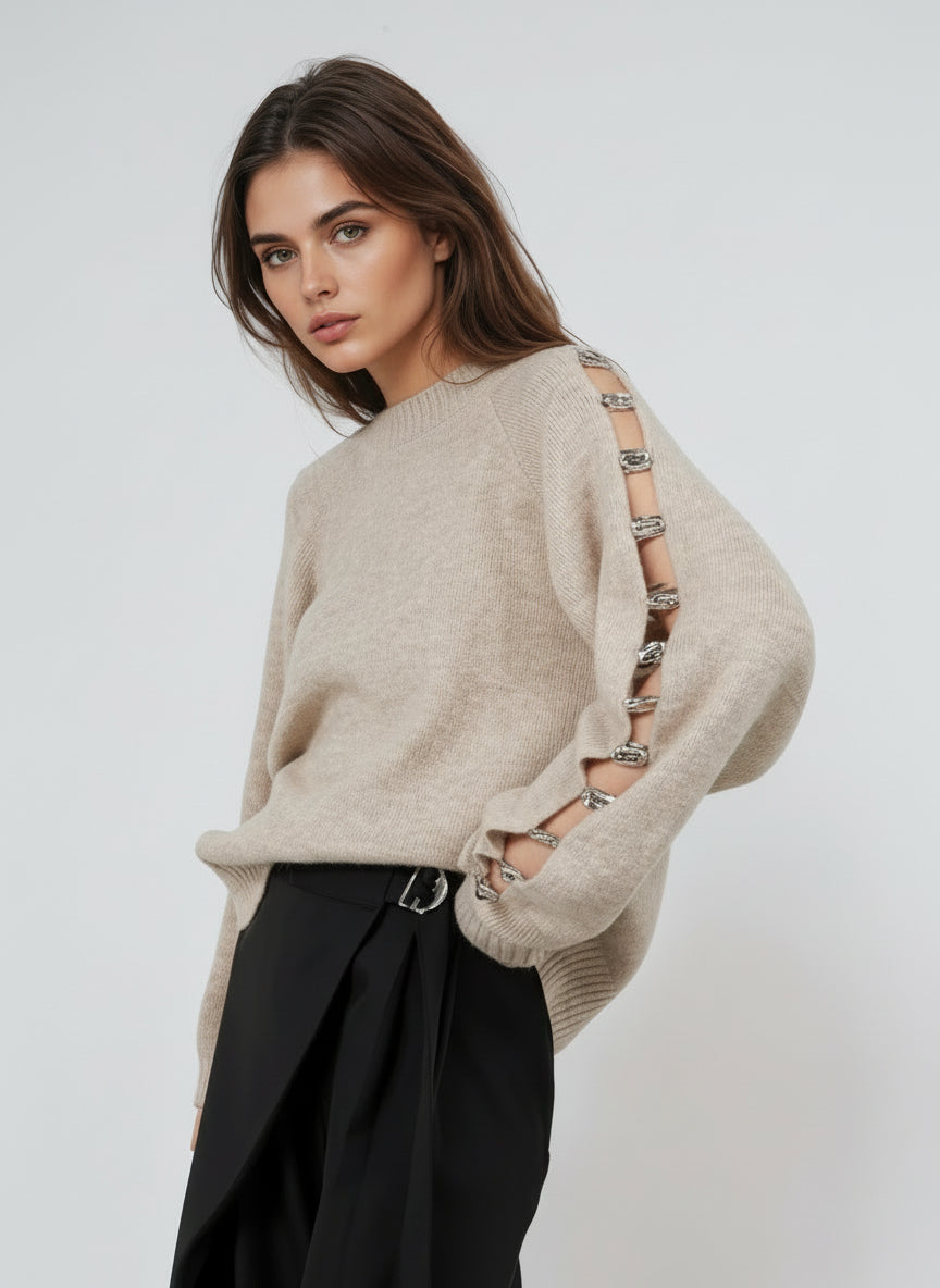 Metallic Accent Sweater