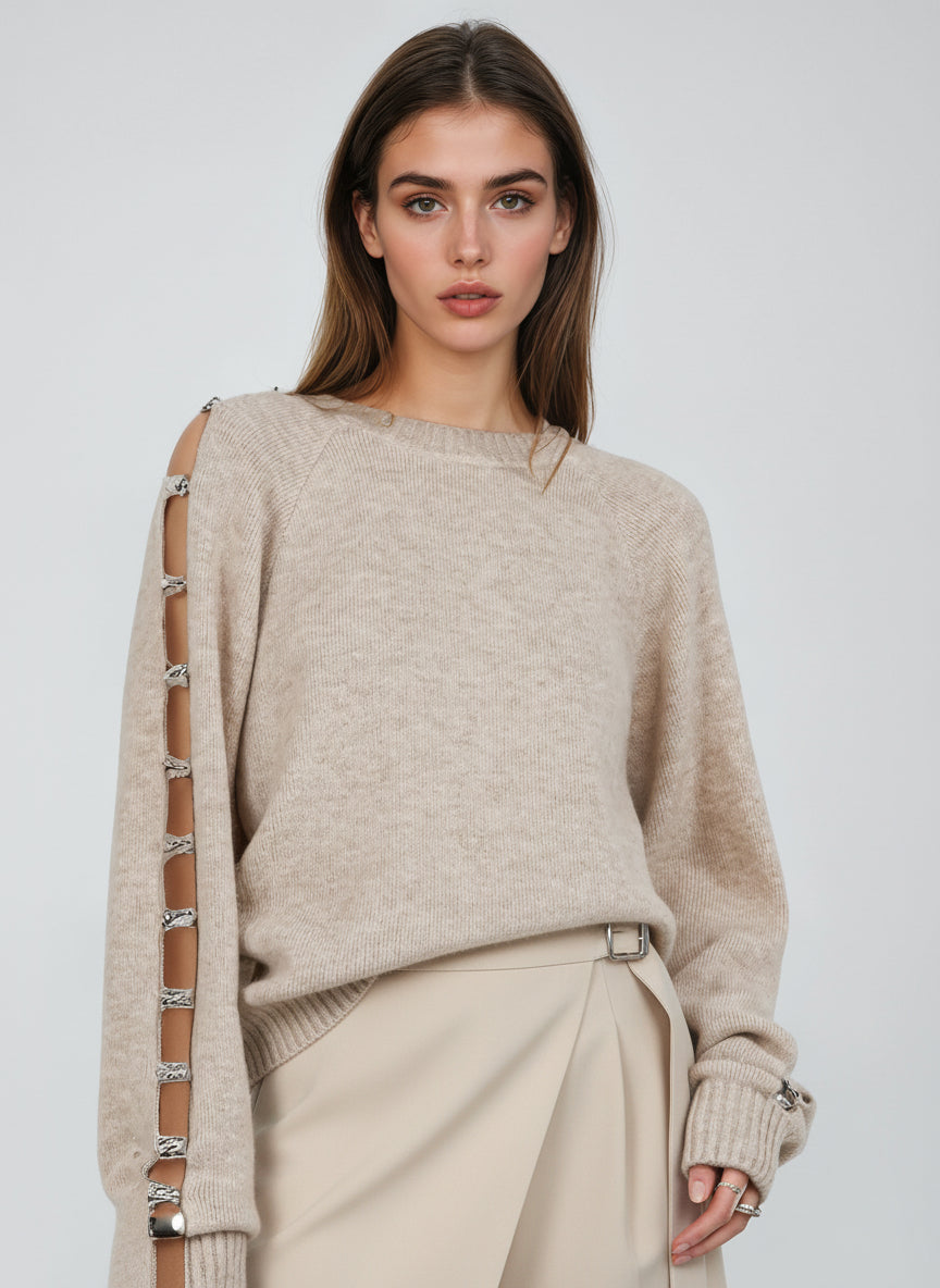Metallic Accent Sweater