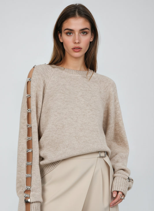 Metallic Accent Sweater